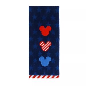 Blue Towel with Red and Blue Mickey Mouse Design